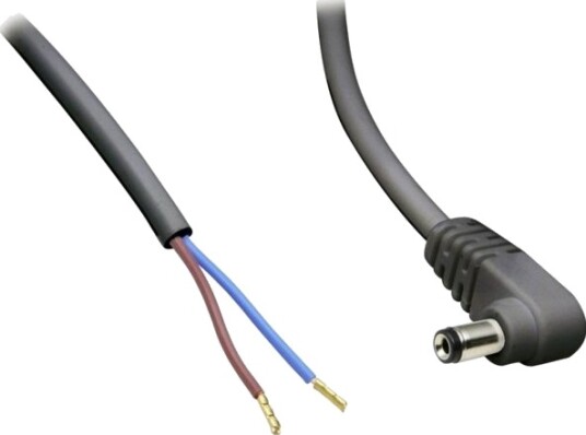 Bkl Electronic Lavspent Tilkoblingskabel Lavspenningsplugg – Åpen Ende 5,50 Mm / 2,10 Mm 30,00 Cm 1 Stk