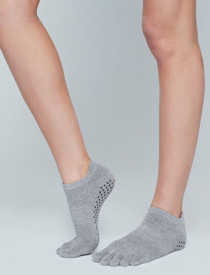 Moonchild Yoga Wear Moonchild Grip Socks - Low Rise - Grey - M (39-41)