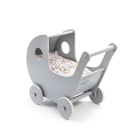 Smallstuff Wooden Doll Stroller Grey