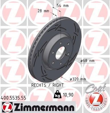 Bremseskive ZIMMERMANN 400.5535.55