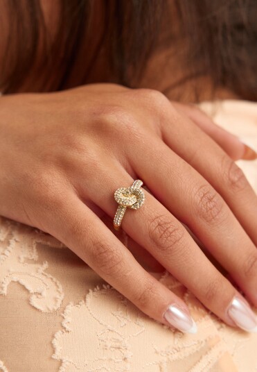 By Jolima Knot Crystal Ring