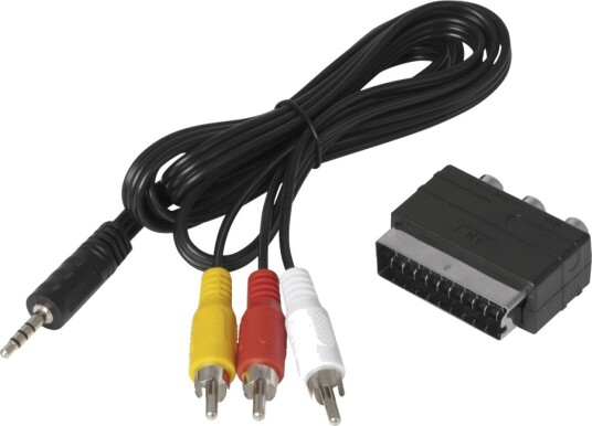 Technisat Adapter Set Video / Lydkabelsett Svart For Digipal T2 Dvr T2 Hd Digit S3 Hd Technistar S5 S6 Technisat Adapter Set Video / Lydkabelsett Svart For Digipal T2 Dvr T2 Hd Digit S3 Hd Technistar S5 S6