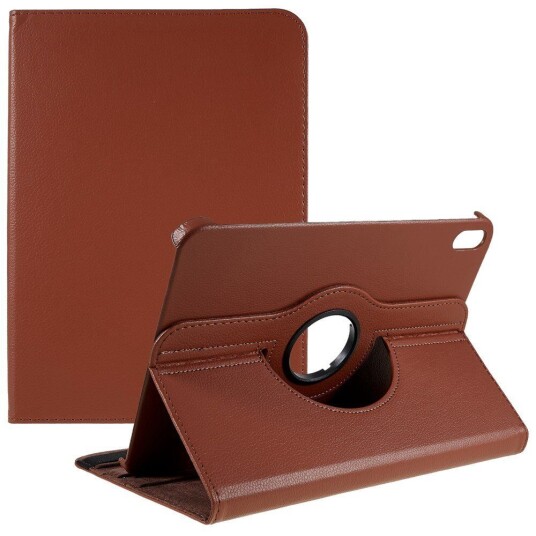 INCOVER iPad 10.9" (2022) Klassisk Skinn Deksel m. 360⁰ Stativfunksjon - Brun