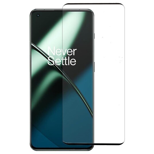 INCOVER OnePlus 11 / 10 Pro / 9 Pro Arc Edge Herdet glass - Skjermbeskyttelse - Case Friendly - Gjennomsiktig med Svart Kant