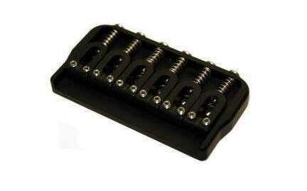 Hipshot Fixed Guitar Bridge For 6-String, .125" / 3.2 Mm - Svart