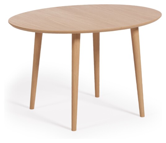 Kave Home Oqui Spisebord m. utdrag, Ø120200x90, Finér/Gummi tre 1535546-03-0 1692361-01-0 Kave Home Oqui Spisebord m. utdrag, Ø120200x90, Finér/Gummi tre 1535546-03-0 1692361-01-0