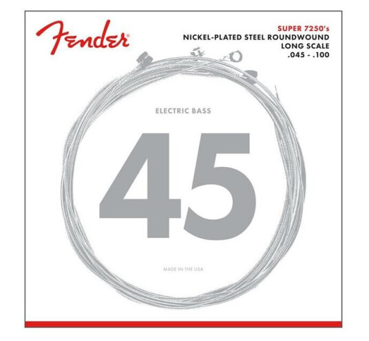 Fender 7250ml Nickel Plated Steel 045-100 Lang Skala Fender 7250ml Nickel Plated Steel 045-100 Lang Skala