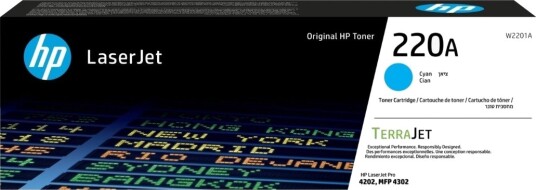 HP 220A C Toner - W2201A Original - Cyan 1800 sider HP 220A C Toner - W2201A Original - Cyan 1800 sider
