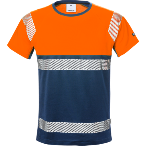 Fristads T-Shirt 7518 Thv Klass 1 Varselorange/marinblå Xs