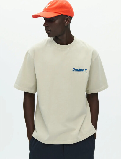 WOOD WOOD Wwliam Tee Italic 25210 Beige XS WOOD WOOD Wwliam Tee Italic 25210 Beige XS