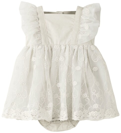 Lil" Atelier Kjole NbfFeya Coconut Melk Lil Atelier 1½ år 86 Kjole Hvit