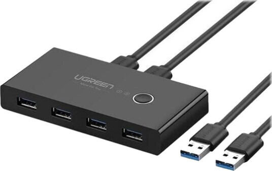 UGREEN USB 3.0 peripheral sharing switch - 4 ports USB-hub - USB 3.0 - 4 porter - Svart UGREEN USB 3.0 peripheral sharing switch - 4 ports USB-hub - USB 3.0 - 4 porter - Svart