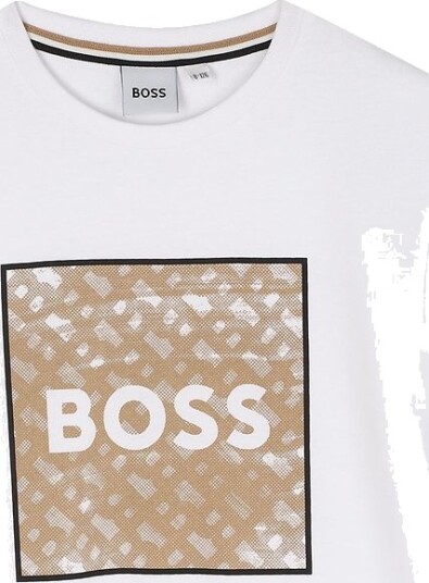 BOSS T skjorte Hvit m. Trykk BOSS 8 år 128 T skjorte