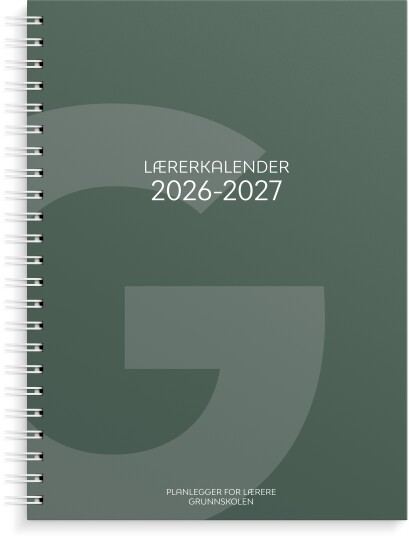 Grieg Lærerkalender A4 gr skole26/27 grønn Grieg Lærerkalender A4 gr skole26/27 grønn