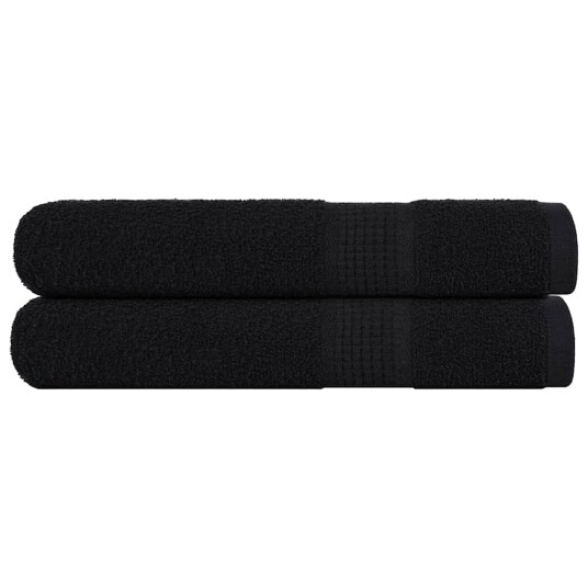 Badstuhåndklær FROGN 2 stk svart 80x200 cm 360 gsm Badstuhåndklær FROGN 2 stk svart 80x200 cm 360 gsm