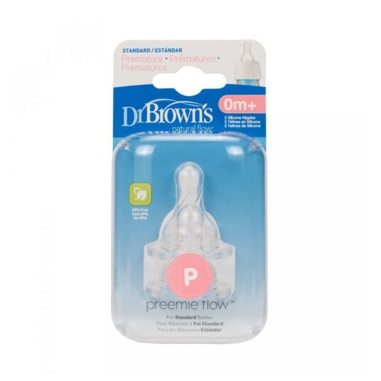 Flaskesmokk Dr.Brown Standard 2pk Premature