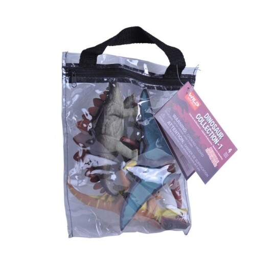 Wild Republic Dino Figurer Zipper Polybag - 4-11 stk - Kompakt og Bærbar