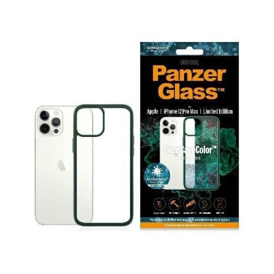 PanzerGlass ClearCase Racing Green for iPhone 12 Pro Max - Antibakterielt Baksidedeksel