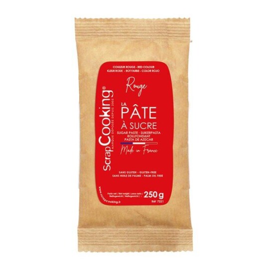 ScrapCooking   Fondant 250 g rød