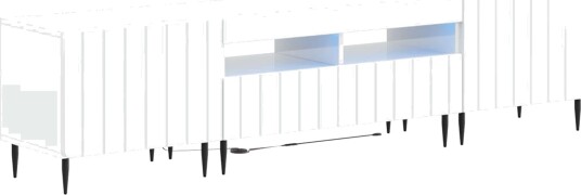 vidaXL 5 delt LED TV skap Høgglans hvit Konstruert tre vidaXL 5 delt LED TV skap Høgglans hvit Konstruert tre