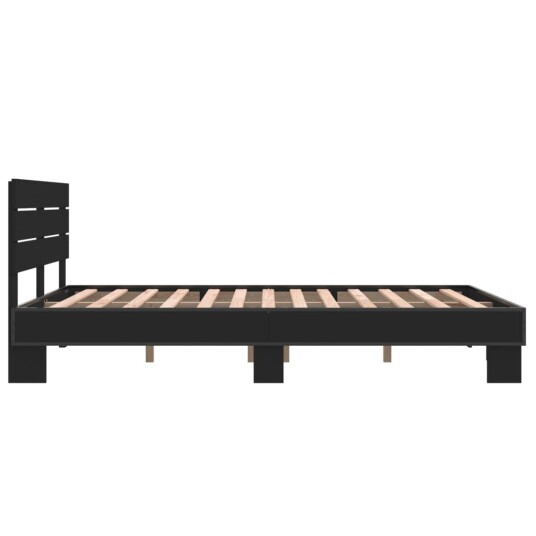 Sengeramme svart 120x200 cm konstruert tre og metall 8721102614484
