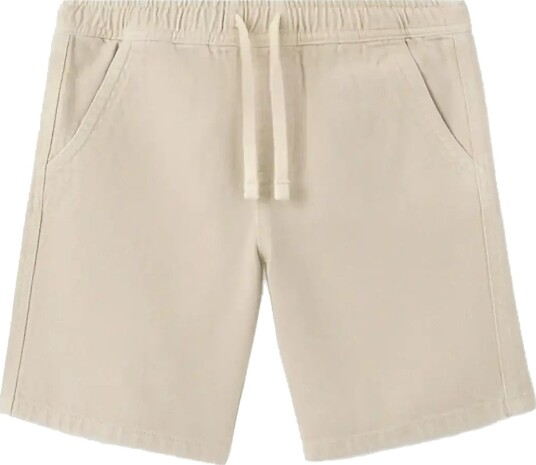 Mango Straight Cotton Bermuda Shorts Beige 122