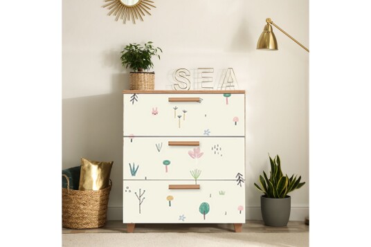 Leva Kommode 80x95 cm Brun/Hvit Hanah Home Leva Kommode 80x95 cm Brun/Hvit Hanah Home