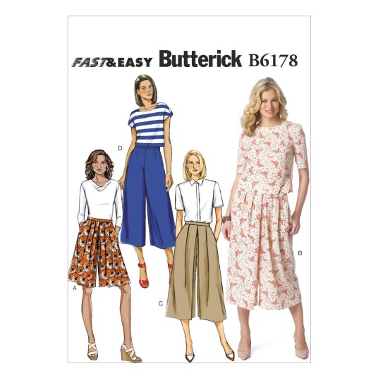 Butterick 6178- Culottes E5 (14-16-18-20-22)