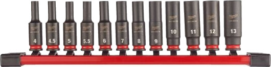 Milwaukee 4932480453 1/4" Dyp Kraftpipesett - 12 Deler Håndverktøy