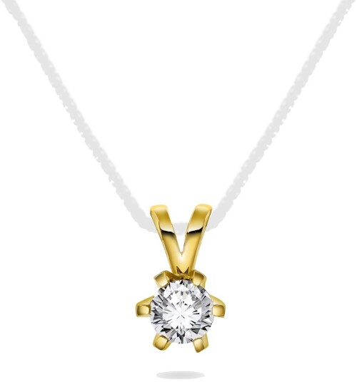 Vida By Pan Jewelry Vida diamantanheng i 585 gult gull 0,30 ct