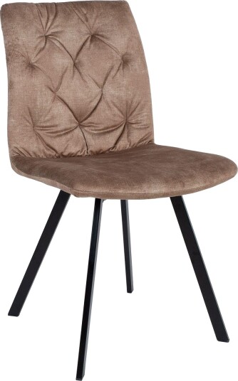 Stol HOME4YOU Afton Brun fløyel - brun