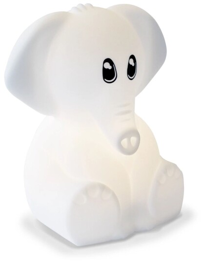 Kidywolf Natlampe med Multifarver - Elefant 15cm