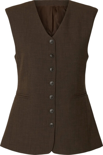 Selected Slwfitted Signe Vest Brown 34