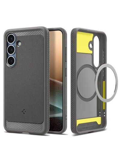 Spigen Rugged Armor MagSafe Mobildeksel for Samsung Galaxy S25  Støtsikkert Grå