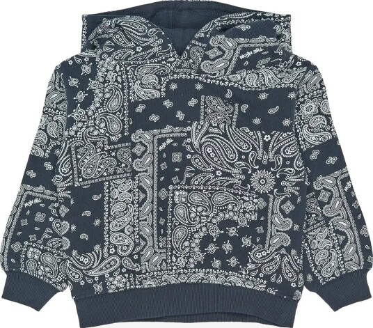 THE NEW SIBLINGS Tnstsimon Os Hoodie - NAVY BLAZER AOP - 80