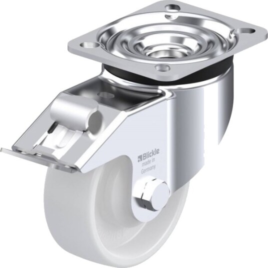 Blickle 604165 Lk-Po 100Ka-1-Fi Styrehjul Med Brems 100 Mm 280 Kg