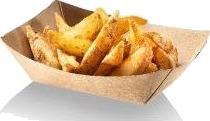 Pommes Frites Bakke L107xb69xh41mm Kraft/Pap/Pla Brun,4 Ps X 250 Stk/Krt