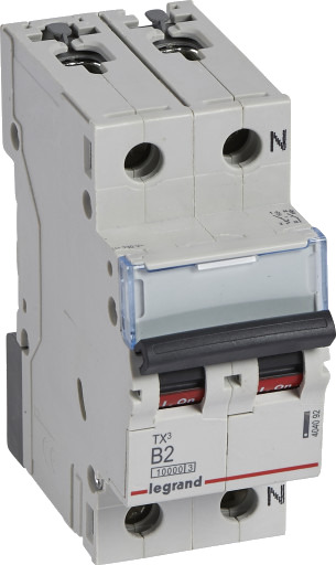 Legrand 5 stk TX³ MCB automatsikring B2 1P+N 2M 10/10kA Legrand 5 stk TX³ MCB automatsikring B2 1P+N 2M 10/10kA