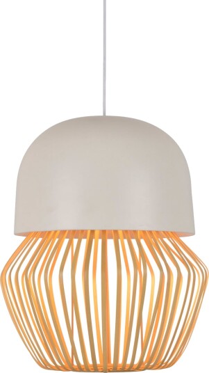 Hengelampe Forestier Anemos dimmbar Hvit Spisestue Bambus Design 45 Hvit