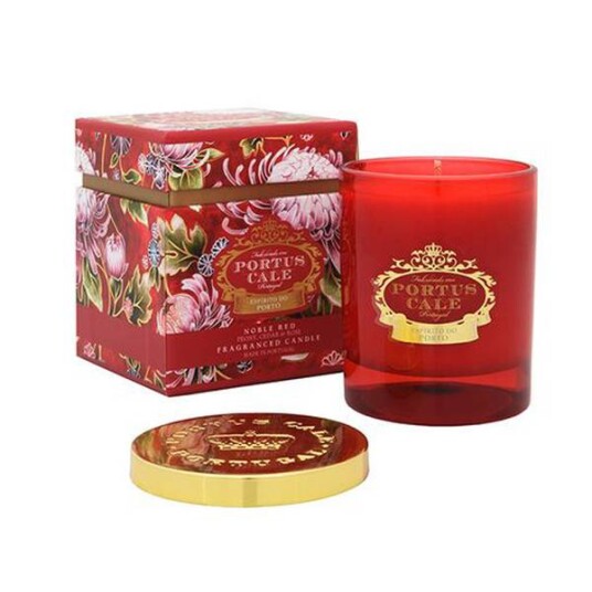 Duftlys Portus Cale Noble i rødt glass