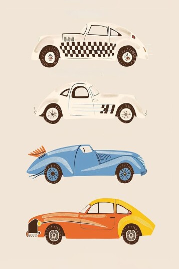 Namly Design Plakat Klassiske Biler POSTEROYZIEC Namly Design Plakat Klassiske Biler POSTEROYZIEC