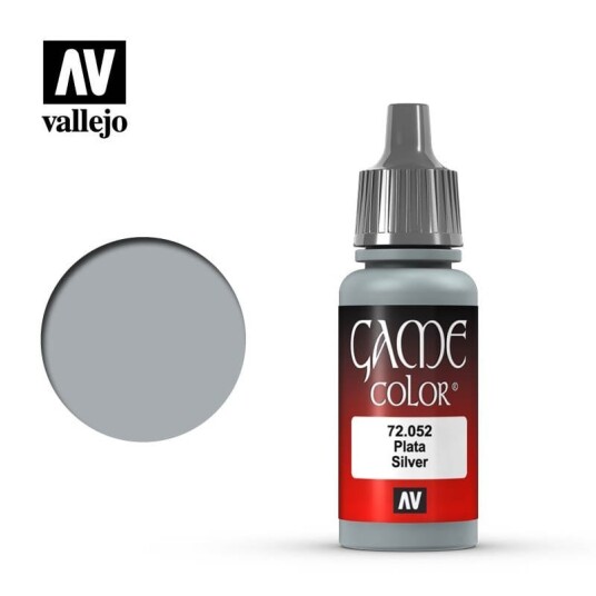 Vallejo Game Color Sølv Akryl Maling 17ml 72.052 for Modellbygging