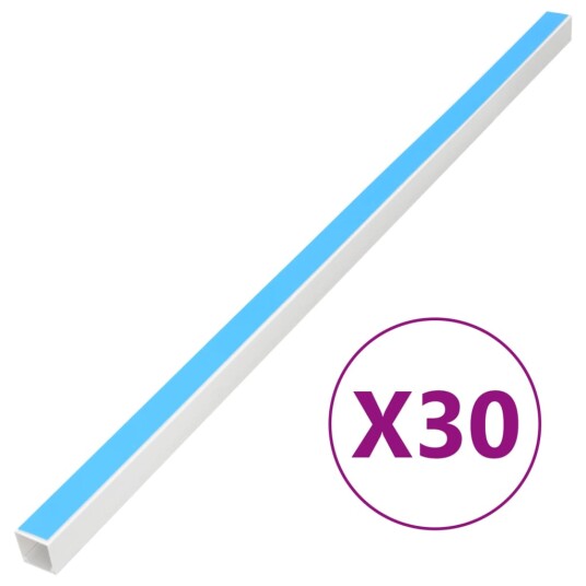 Kabelkanaler selvklebende 30x20 mm 30 m PVC