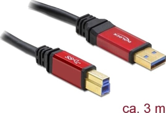 Delock Premium - USB-kabel - USB-type A til USB Type B - 3 m
