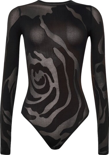 Wolford Rose Shadow String Body Black M
