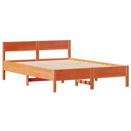  Sengeramme uten madrass voksbrun 120x200 cm heltre furu 8721102941436