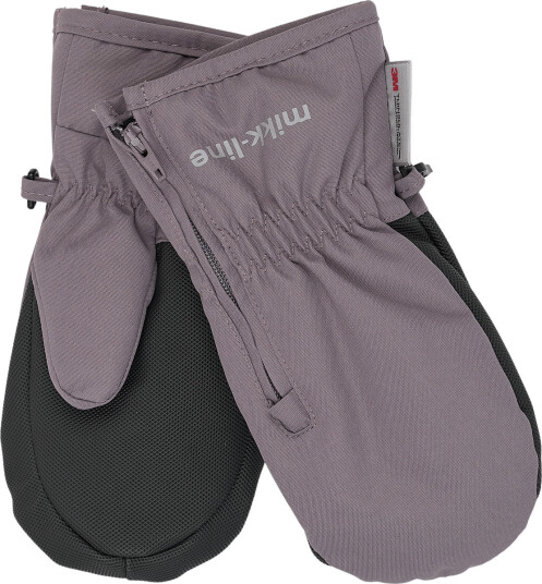 mikk-line Polyester Mittens W. Zip - Grey - 74/80