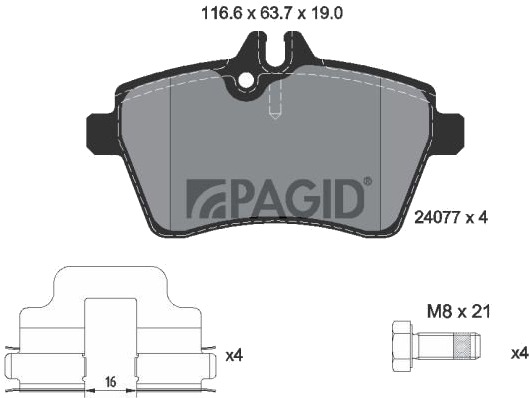 PAGID T1452N Bremseklosser PAGID T1452N Bremseklosser