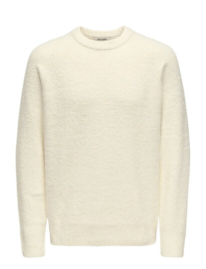 ONLY & SONS Onsdale Life Rlx Ls Raglan Knit - Cream - M ONLY & SONS Onsdale Life Rlx Ls Raglan Knit - Cream - M
