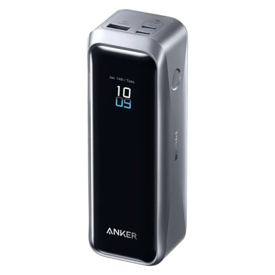 Anker Prime - Strømbank - 20000 Mah - 72.36 Wh - 220 Watt - 5 A - Fast Charge - 3 Utgangskontakter (2 X Usb-C, Usb) - Svart